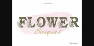 Flower Bouquet Font Poster 1