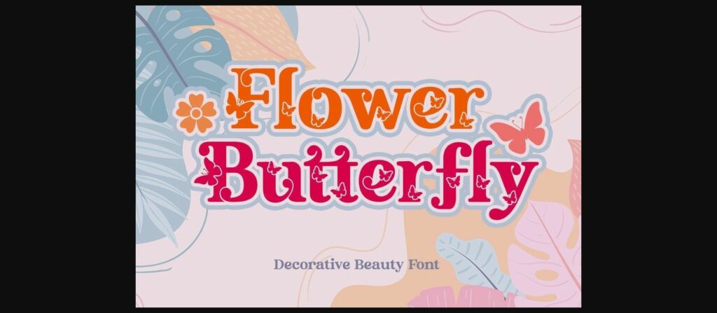 Flower Butterfly Font Poster 3