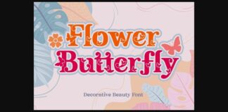 Flower Butterfly Font Poster 1