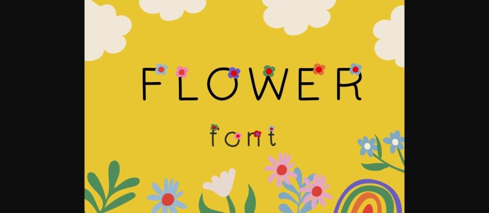 Flower Font Poster 3