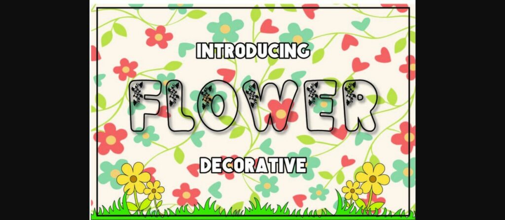 Flower Font Poster 3