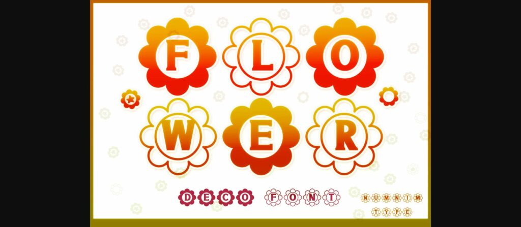 Flower Font Poster 3