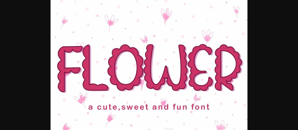 Flower Font Poster 3