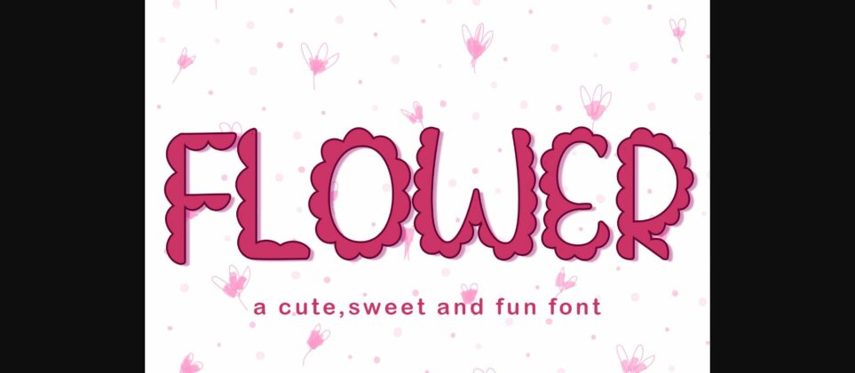 Flower Font Poster 1