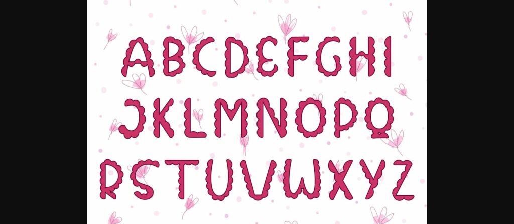 Flower Font Poster 4