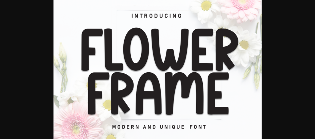 Flower Frame Font Poster 1