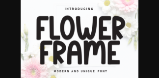 Flower Frame Font Poster 1