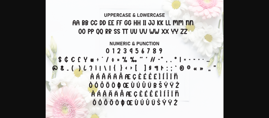 Flower Frame Font Poster 9