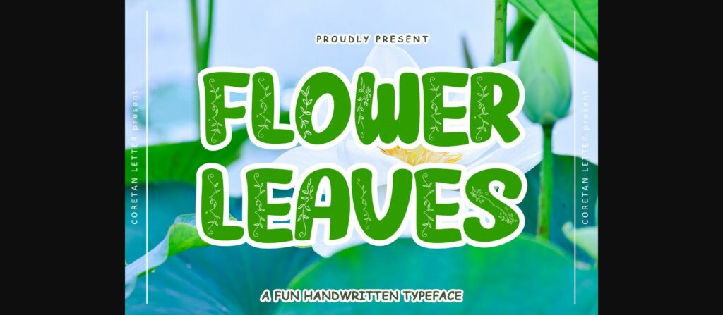 Flower Leaves Font Poster 3