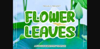 Flower Leaves Font Poster 1