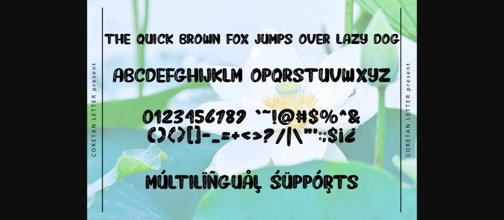 Flower Leaves Font Poster 9