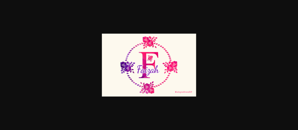 Flower Monogram Font Poster 3