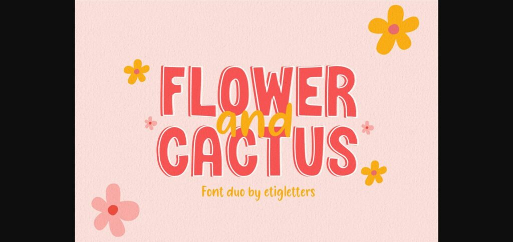 Flower and Cactus Duo Font Poster 3