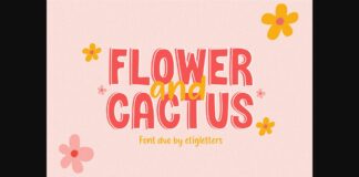 Flower and Cactus Duo Font Poster 1