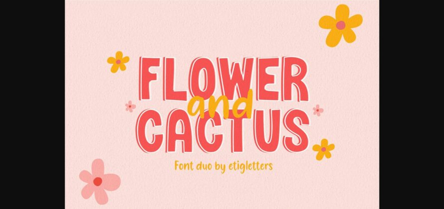 Flower and Cactus Duo Font Poster 1