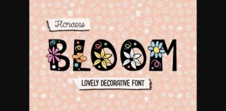 Flowers Bloom Font Poster 1