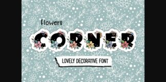 Flowers Corner Font Poster 1