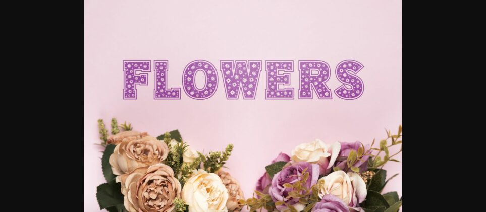 Flowers Font Poster 1