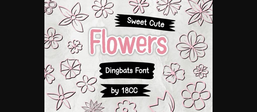 Flowers Font Poster 3