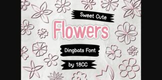 Flowers Font Poster 1