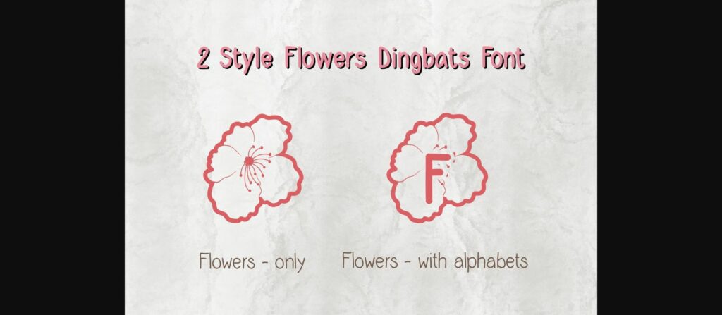 Flowers Font Poster 4