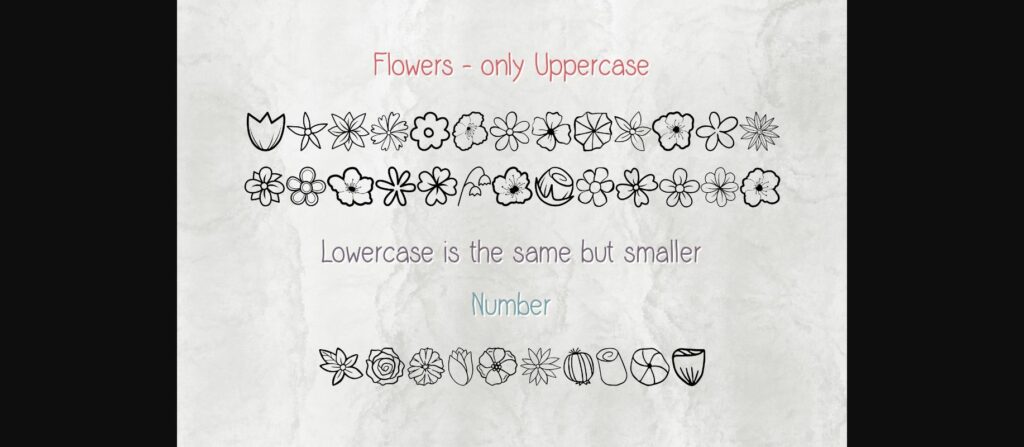 Flowers Font Poster 5