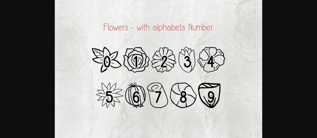 Flowers Font Poster 8