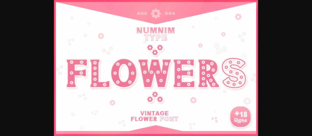 Flowers Font Poster 3