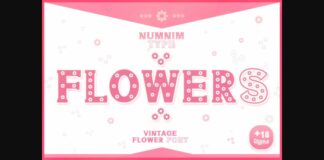 Flowers Font Poster 1