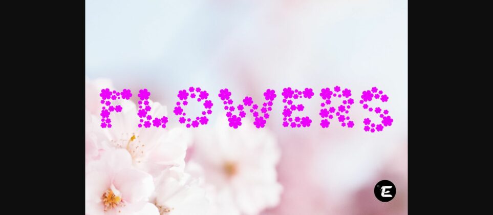 Flowers Font Poster 3