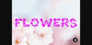 Flowers Font Poster 1