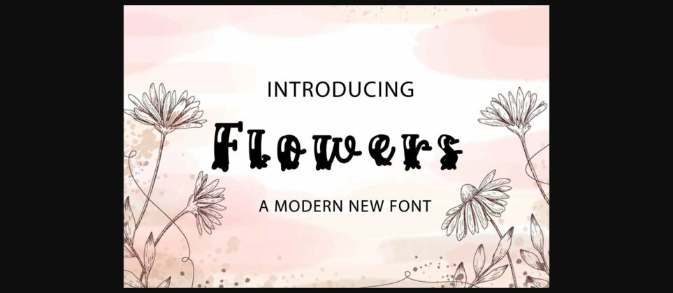 Flowers Font Poster 3