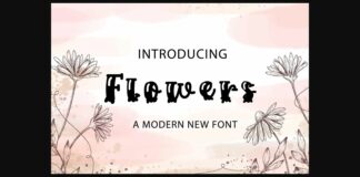 Flowers Font Poster 1