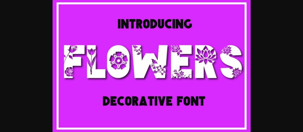 Flowers Font Poster 1