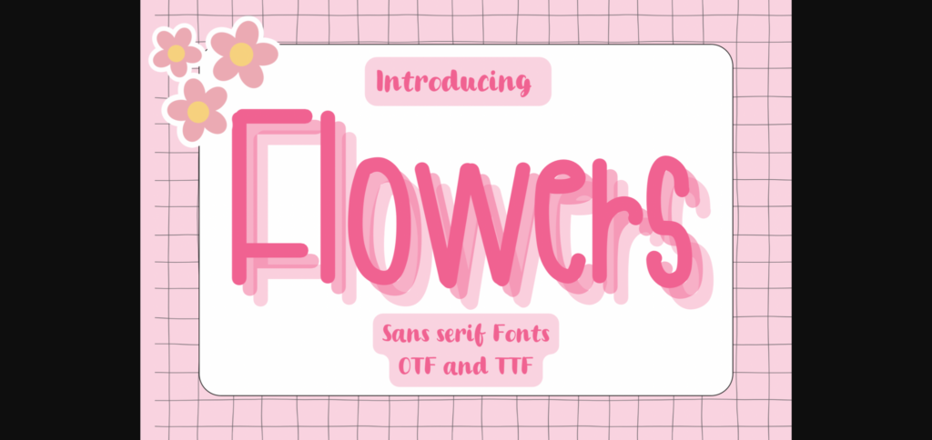 Flowers Font Poster 3