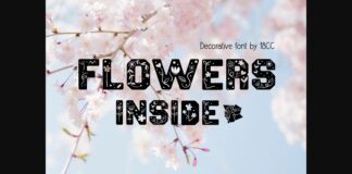 Flowers Inside Font Poster 1