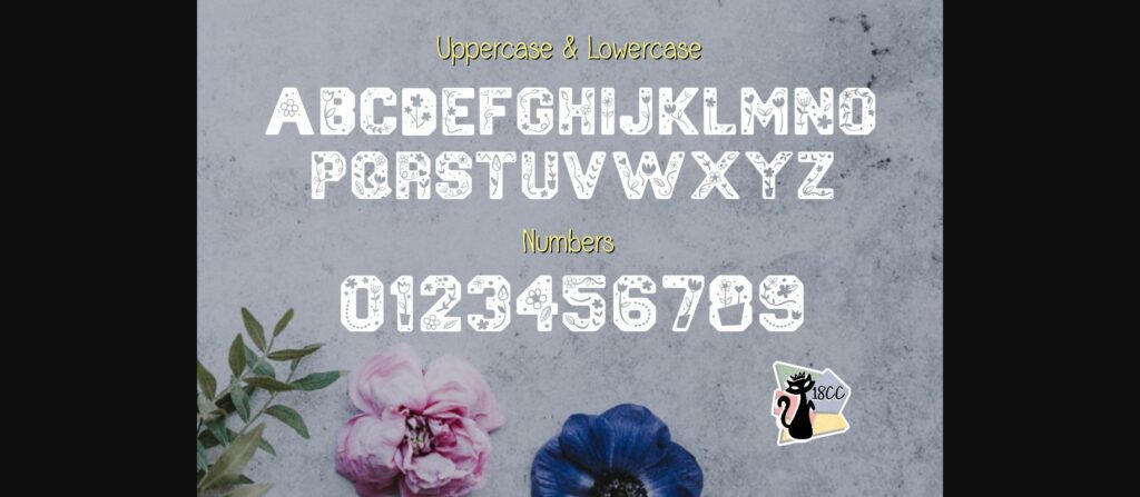 Flowers Inside Font Poster 8