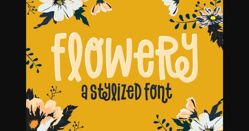 Flowery Font Poster 3