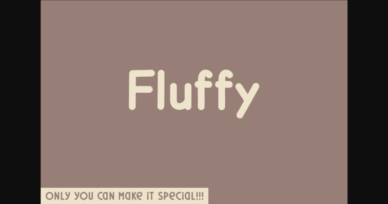 Fluffy Font Poster 1