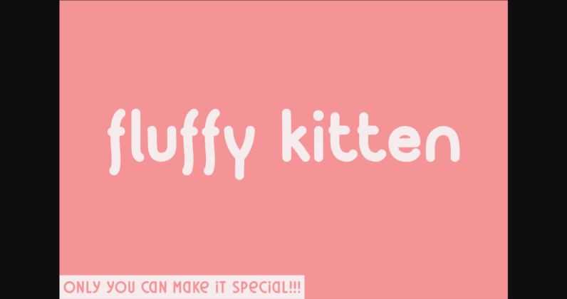 Fluffy Kitten Font Poster 3