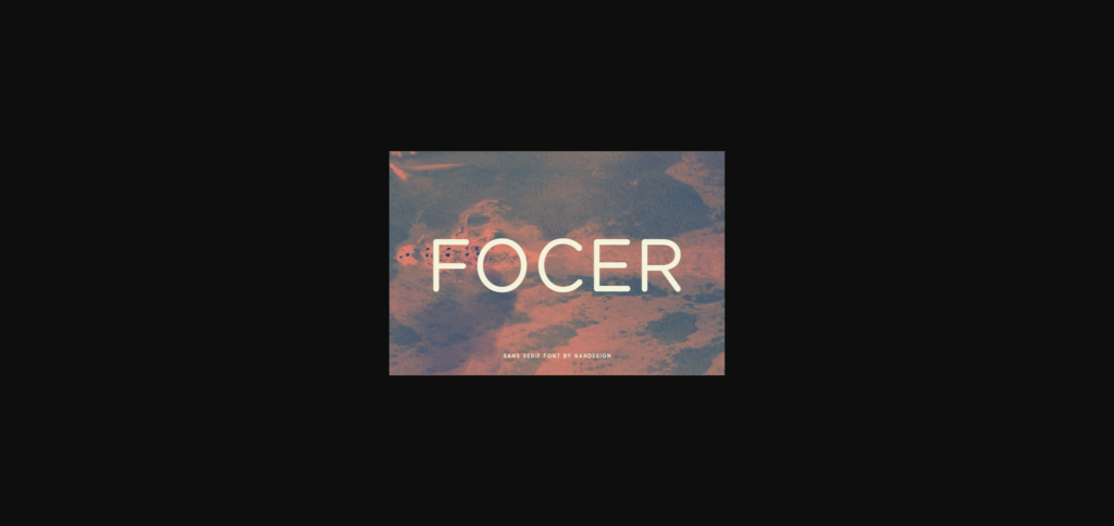 Focer Font Poster 1