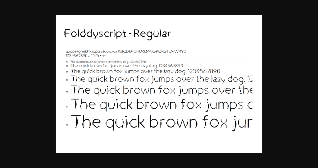 Folddyscript Font Poster 6