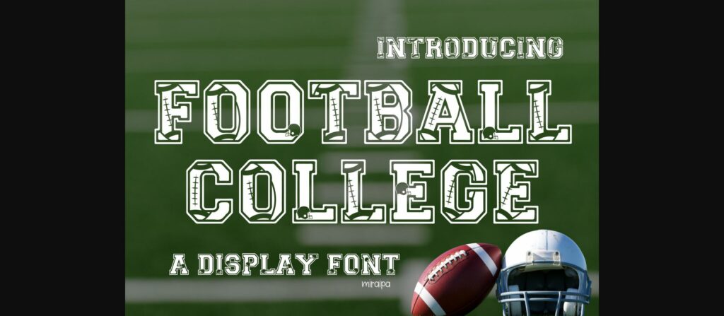 Football College Font Poster 3