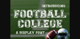 Football College Font Poster 1