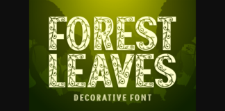 Forest Leaves Font Poster 1