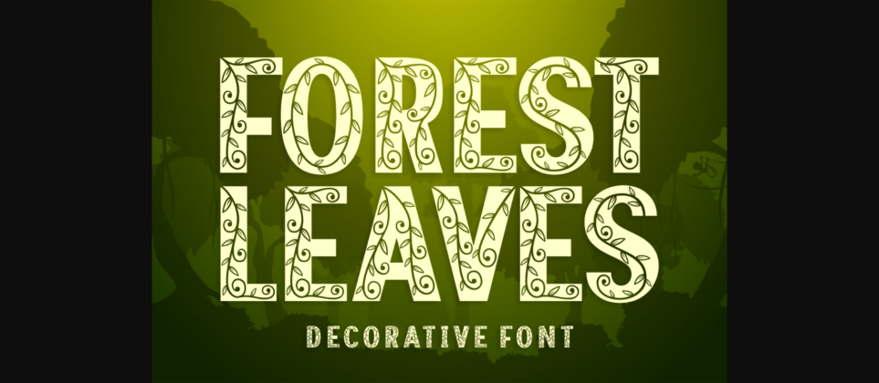 Forest Leaves Font Poster 1