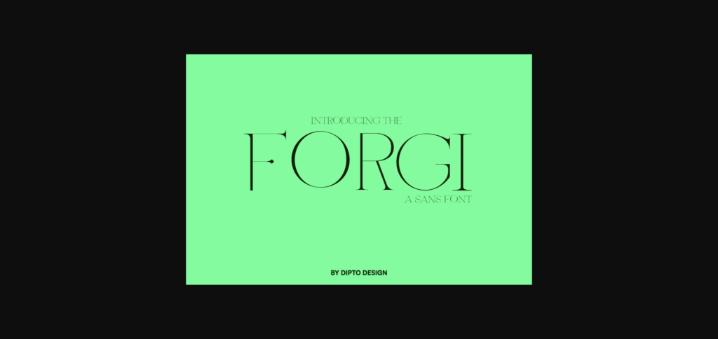 Forgi Font Poster 3