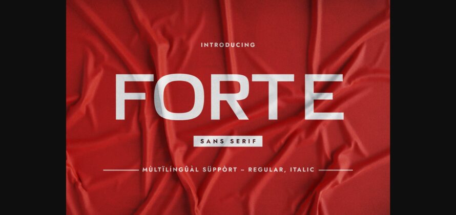 Forte Font Poster 1