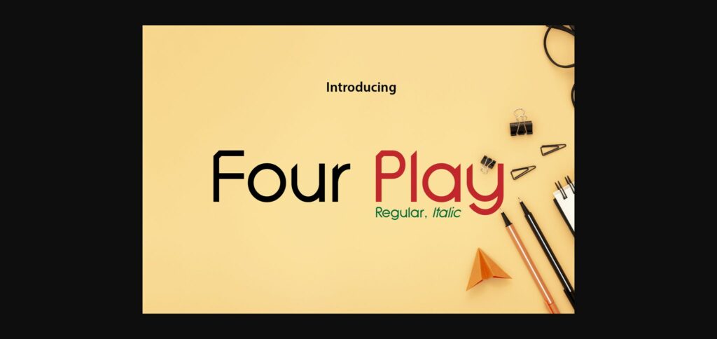 Four Play Font Poster 3