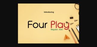 Four Play Font Poster 1